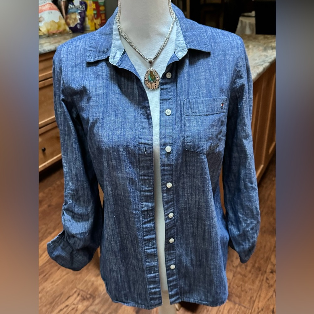 Tommy Hilfiger Blue Button-Down Shirt